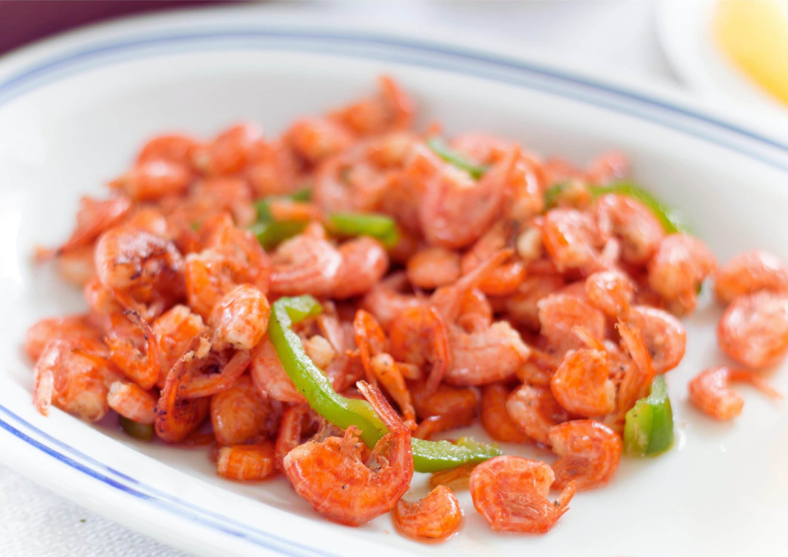 Talerz symijskich malutkich krewetek - Symi, Rodos, Grecja