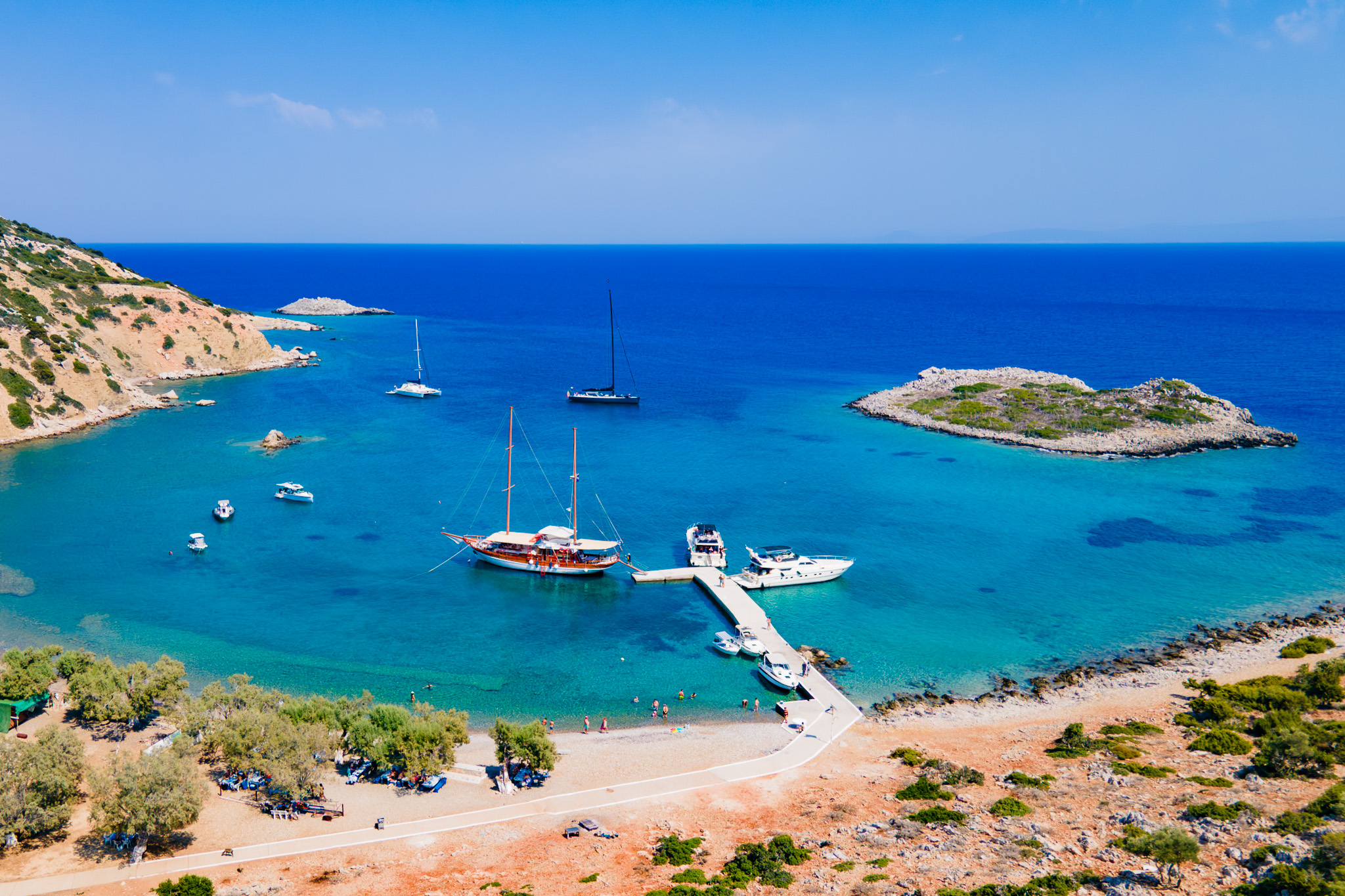 Wysepka Seskli – przystanek kąpielowy Magic Tours Symi Rodos